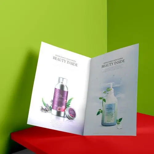 8.5"X5.5" Brochure glossy Paper 80lb RedPrinting.com