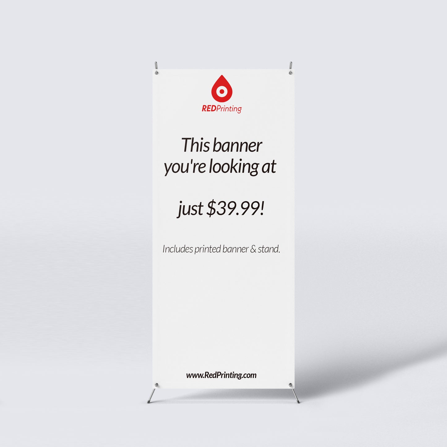 X-Banner Stand with Custom Printed Banner