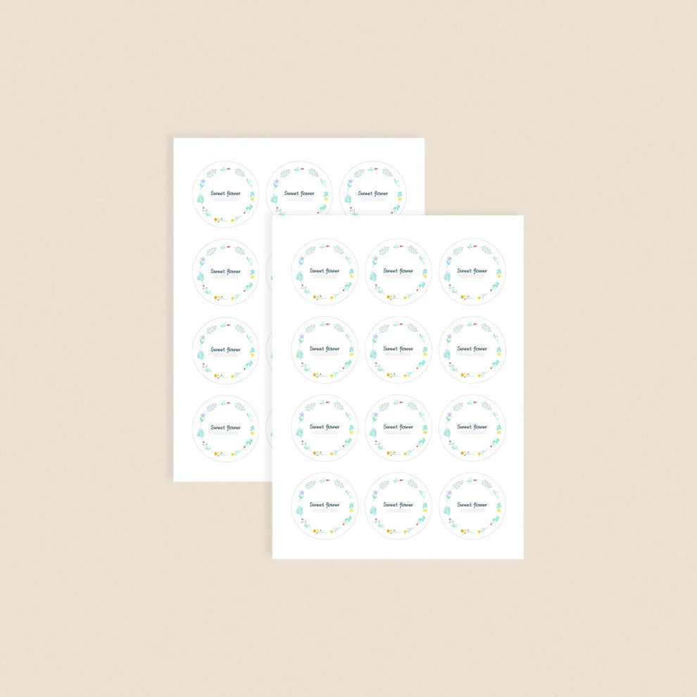 Custom size Glossy Paper stickers on sheets.- 200 stickers - 3.25in X 0.75in