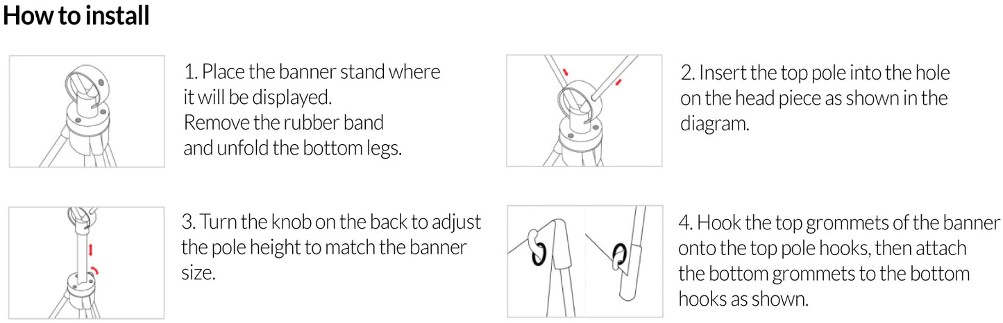 X-Banner Stand with Custom Printed Banner