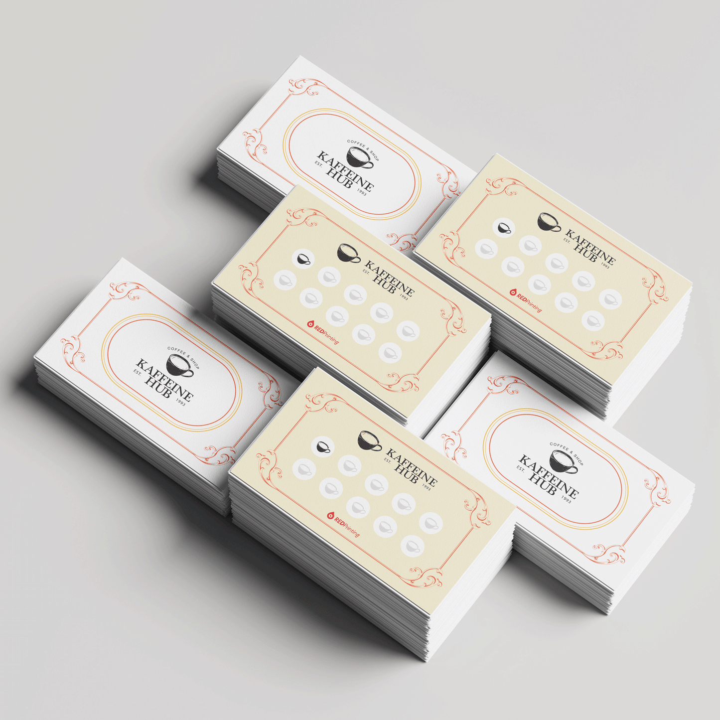 Custom Loyalty Cards – Premium Matte Reward Cards | Double-Sided Business Card Size RedPrinting.com