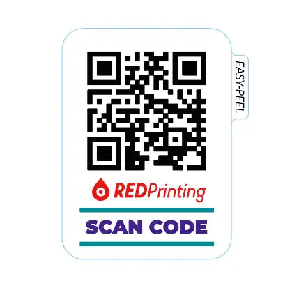 Custom QR Code Stickers – Die-Cut Removable Vinyl RedPrinting.com