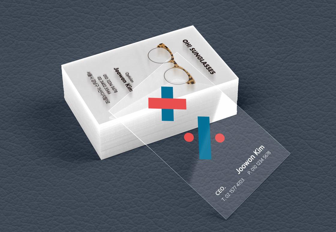 Clear Business Cards.