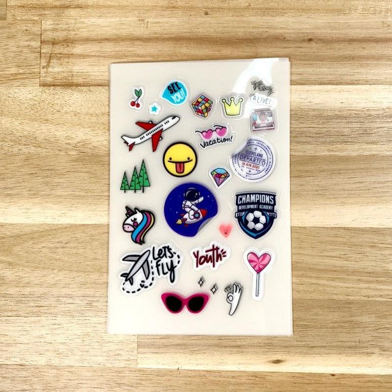 Clear PET Vinyl Sticker Sheet.
