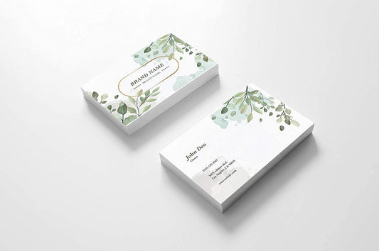 Heavy Linen Cover Business Cards.