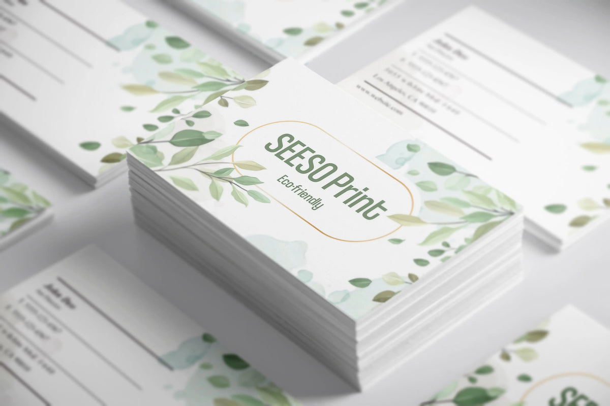 Premium business cards printed on 16pt glossy paper by RedPrinting