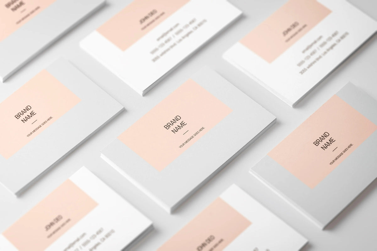 16pt glossy business cards showing thickness and full color printing