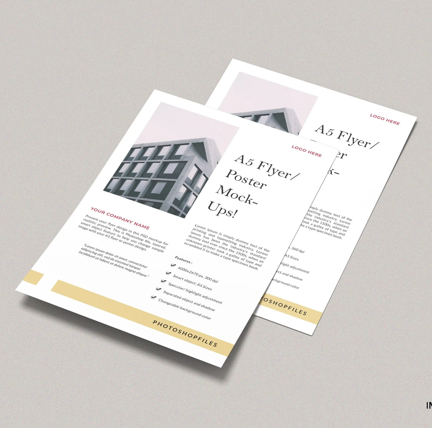 Half Letter Size Flyers 5.5" x 8.5" Premium 100lb Glossy Paper Printing RedPrinting.com