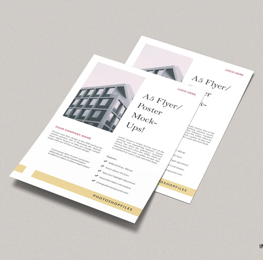 Half Letter Size Flyers 5.5" x 8.5" Premium 100lb Glossy Paper Printing RedPrinting.com