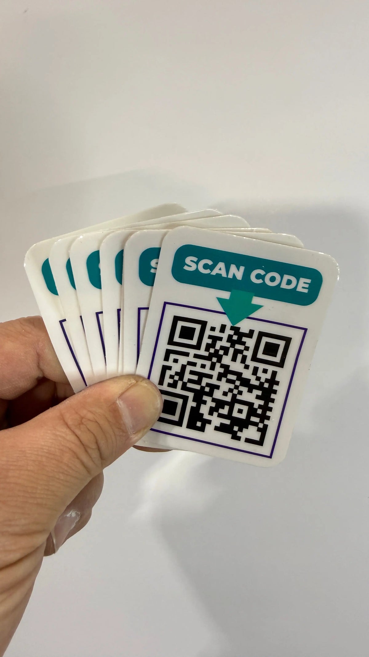 Mini Qr Code Stickers Custom QR Code Stickers 4x2 inch | Die-Cut Removable Vinyl ...