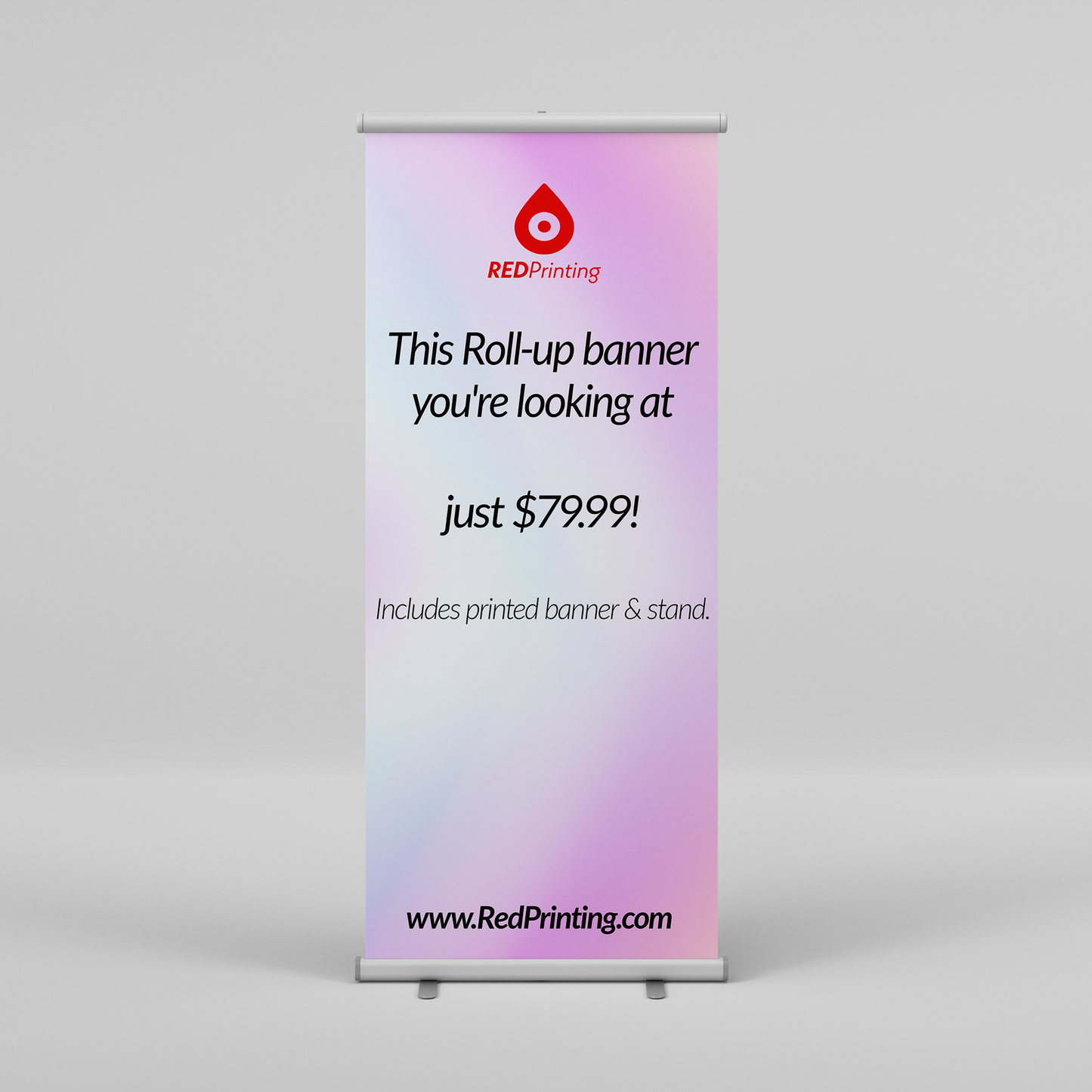 Custom Roll-Up Banner with Stand 2.65'x6.5'