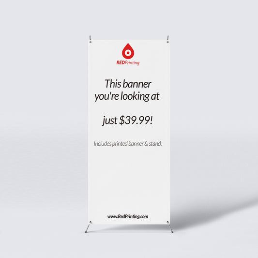 X-Banner Stand with Custom Printed Banner