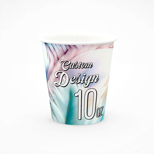 Custom 10 oz Paper Cups with Full-Color Printing