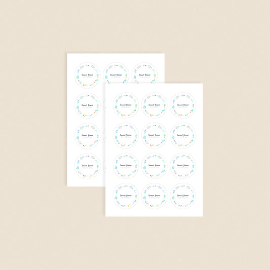Custom size Matte Paper stickers on sheets.- 200 stickers - 3.25in X 0.75in - RedPrinting.com