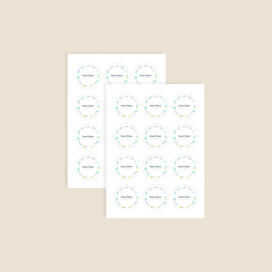 Custom size Glossy Paper stickers on sheets.- 200 stickers - 3.25in X 0.75in