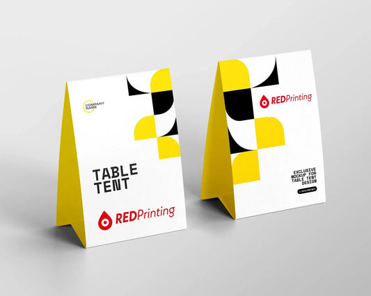 Custom Table Tents Printing - 4x6 Tabletop Displays RedPrinting.com