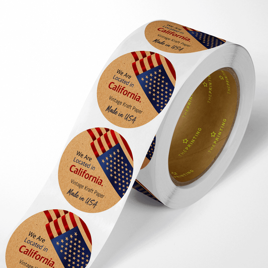 Vintage Kraft Paper Roll Labels. Any Shape and Any Size - RedPrinting.com