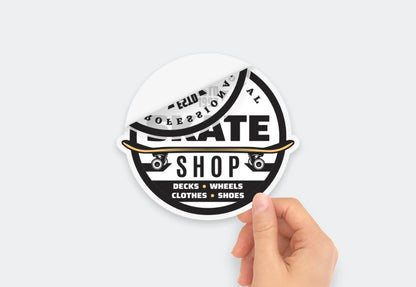 Clear PET Vinyl Round Stickers.