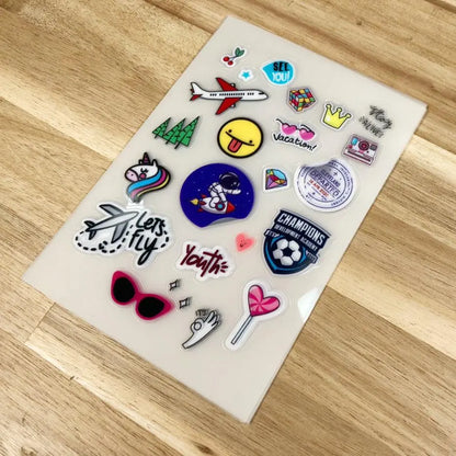 Clear PET Vinyl Sticker Sheet.