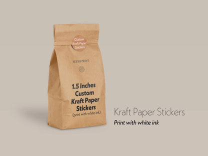 Eco Kraft Paper Round Stickers.