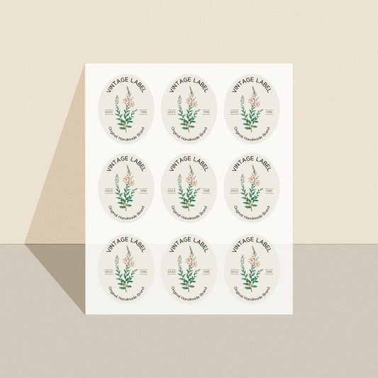 Glossy Paper Oval Stickers.