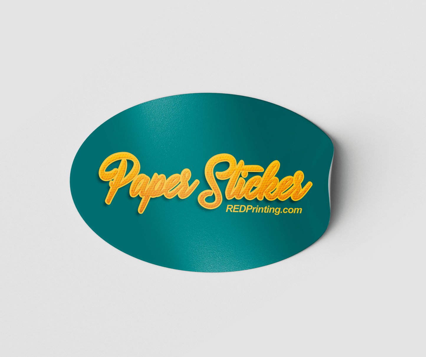 Glossy Paper Oval Stickers.