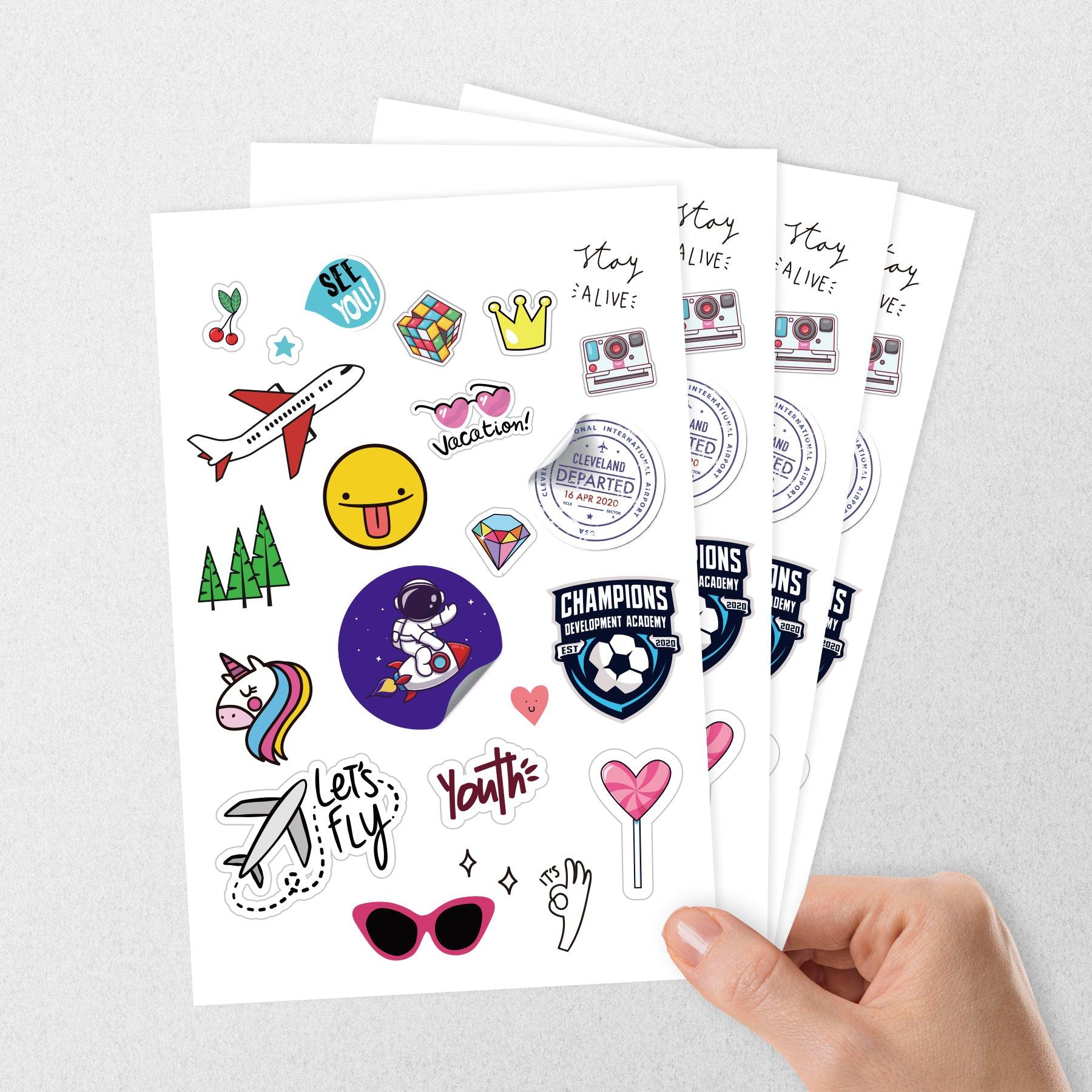 Glossy Paper Sticker Sheets.
